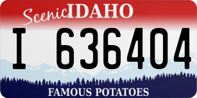 ID license plate I636404