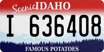 ID license plate I636408