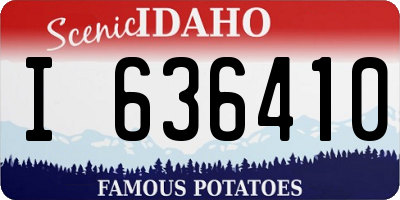 ID license plate I636410