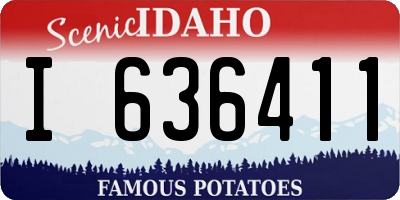 ID license plate I636411