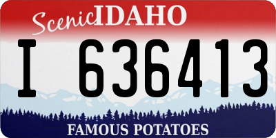 ID license plate I636413