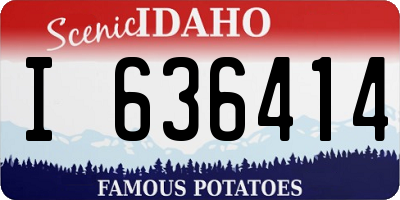 ID license plate I636414