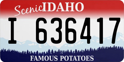 ID license plate I636417
