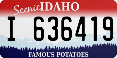 ID license plate I636419