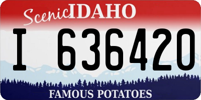 ID license plate I636420