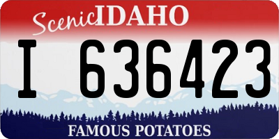 ID license plate I636423