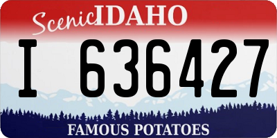 ID license plate I636427