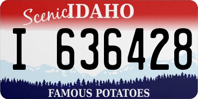 ID license plate I636428