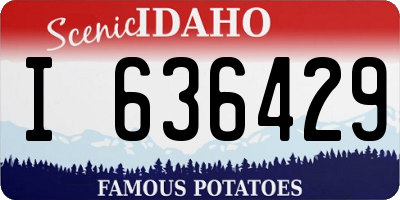 ID license plate I636429