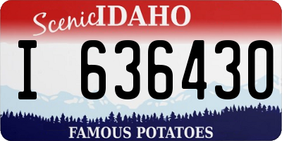 ID license plate I636430