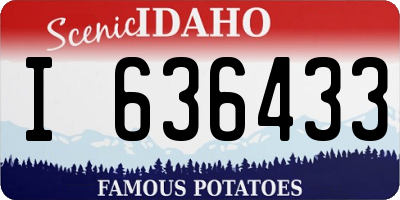 ID license plate I636433