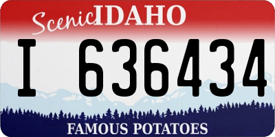 ID license plate I636434
