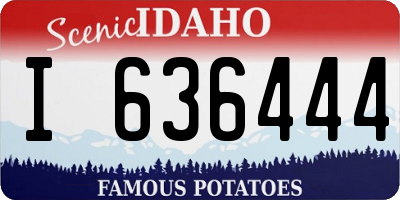 ID license plate I636444