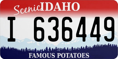 ID license plate I636449