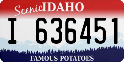 ID license plate I636451