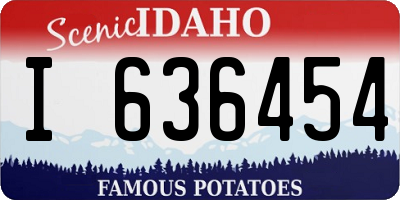 ID license plate I636454