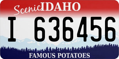 ID license plate I636456