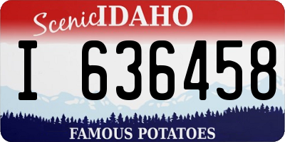 ID license plate I636458