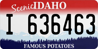 ID license plate I636463