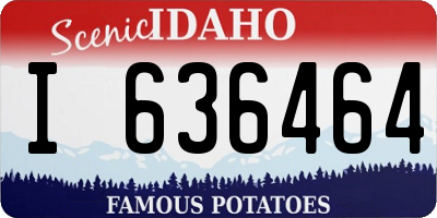 ID license plate I636464