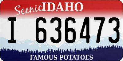 ID license plate I636473