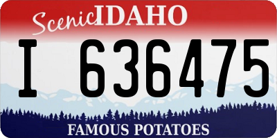 ID license plate I636475