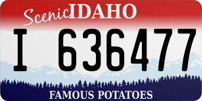 ID license plate I636477