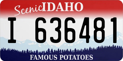 ID license plate I636481