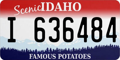 ID license plate I636484