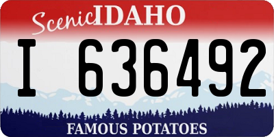 ID license plate I636492