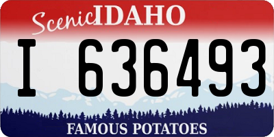 ID license plate I636493