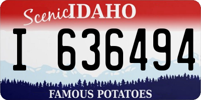 ID license plate I636494