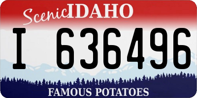 ID license plate I636496