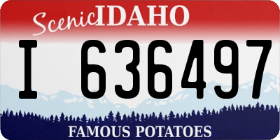 ID license plate I636497