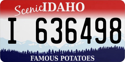 ID license plate I636498