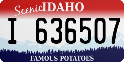 ID license plate I636507