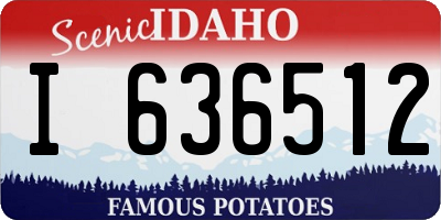 ID license plate I636512