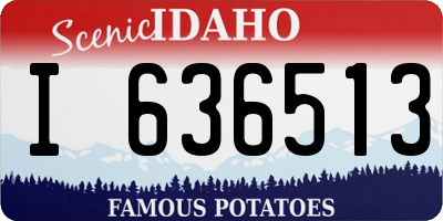 ID license plate I636513