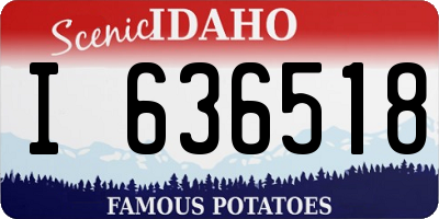 ID license plate I636518