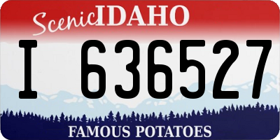 ID license plate I636527