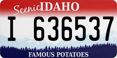 ID license plate I636537