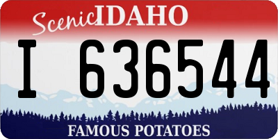 ID license plate I636544