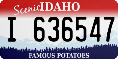 ID license plate I636547