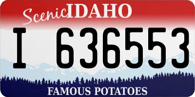 ID license plate I636553
