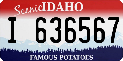 ID license plate I636567