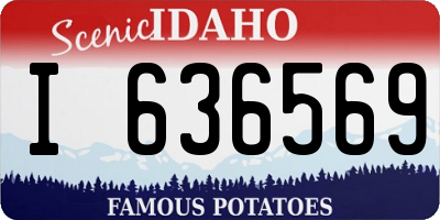 ID license plate I636569
