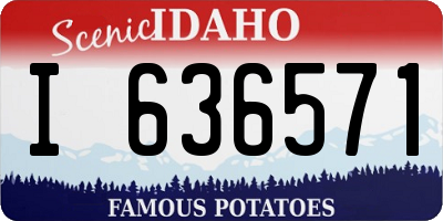 ID license plate I636571