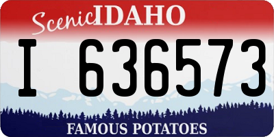 ID license plate I636573