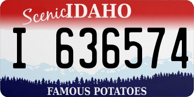 ID license plate I636574