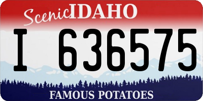 ID license plate I636575